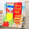 Double-sided fleece quick-drying towels, bath towels, beach towels, microfiber printed towels Specification image